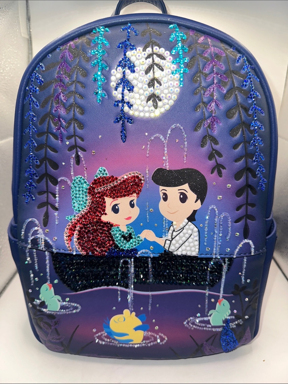 OOAK Loungefly Little Mermaid Rhinestone Embellished Backpack